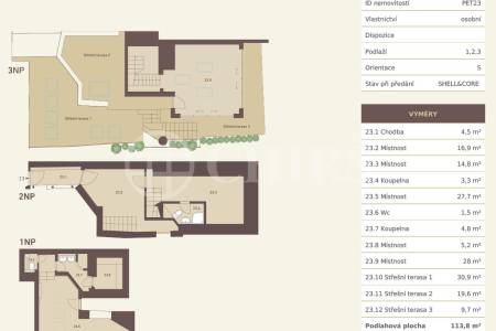 Prodej rozestavěného nebytového prostoru (č. 23) 174 m2, Na Petynce 147/98, Praha 6