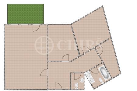 Pronájem bytu 3+kk s předzahrádkou, OV, 98 m2, ul. U Matěje 24/5 - Hendlův Dvůr, Praha 6 – Dejvice