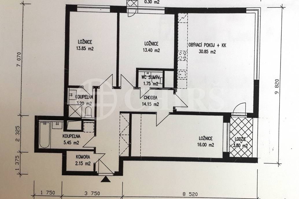Prodej bytu 4+kk s lodžií a garážovým stáním, OV, 99m2, ul. Berlínská 1491/9, Praha 10 - Hostivař