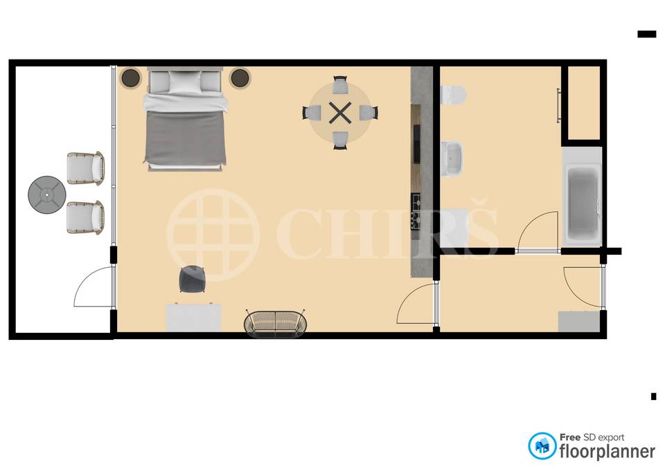 Prodej bytu 1+kk s předzahrádkou, OV, 30m2, ul. Petržílkova 2704/34, Praha 5 - Stodůlky