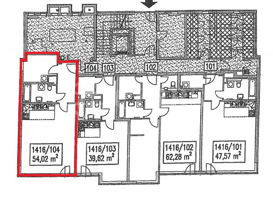 Prodej bytu 2+kk s terasou, OV, 54m2, ul. Harmonická 1416/19, Praha 5 - Stodůlky