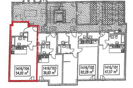 Prodej bytu 2+kk s terasou, OV, 54m2, ul. Harmonická 1416/19, Praha 5 - Stodůlky