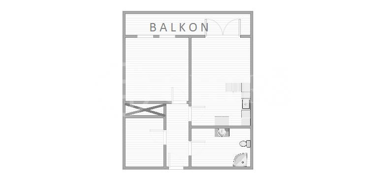 Pronájem bytu 2+kk s balkonem, OV, 43m2, ul. nám. Junkových 2870/3, Praha 13 - Stodůlky