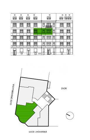 Prodej bytu 2+kk, 47,1 m2, OV, ul. Lihovarská 1093/10, Praha 9 - Libeň, 