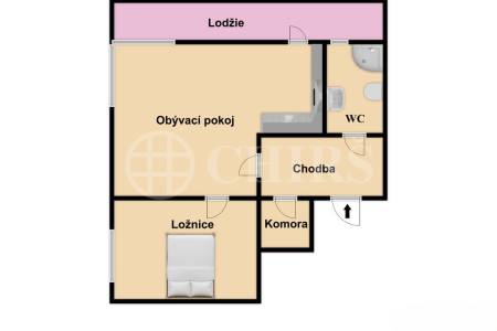 Prodej bytu 2+kk s lodžií a sklepem, OV, 60 m2, ul. Musílkova 1311/5b, Praha 5 - Košíře