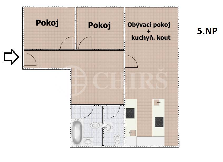 Prodej mezonetového bytu 4+kk, balkón, garážové stání, OV, 110 m2, ul. Předvoje 449/30, Praha 6 - Petřiny