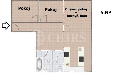 Prodej mezonetového bytu 4+kk, balkón, garážové stání, OV, 110 m2, ul. Předvoje 449/30, Praha 6 - Petřiny