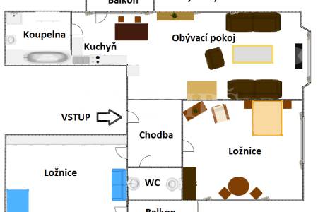 Pronájem bytu 3+kk, dva balkony, OV, 110m2, ul. Alej Českých exulantů 368/6, Praha 6 - Ruzyně