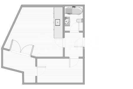 Pronájem bytu 2+kk s lodžií, OV, 66m2, ul. Litoměřická 834/19D, Praha 9 - Prosek