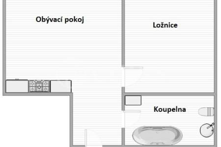 Prodej bytu 2+kk s terasou, OV, 40m2, ul. Werichova 1145/29, Praha 5 - Hlubočepy