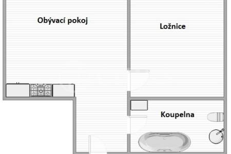 Prodej bytu 2+kk s terasou, OV, 40m2, ul. Werichova 1145/29, Praha 5 - Hlubočepy