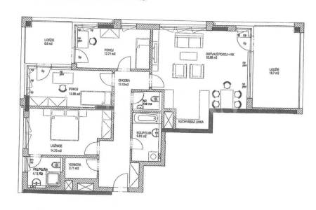 Pronájem bytu 4+kk se dvěma terasami, garážovým stáním a sklepem, OV, 129m2, ul. Svitákova 2730/14, Praha 5 - Stodůlky