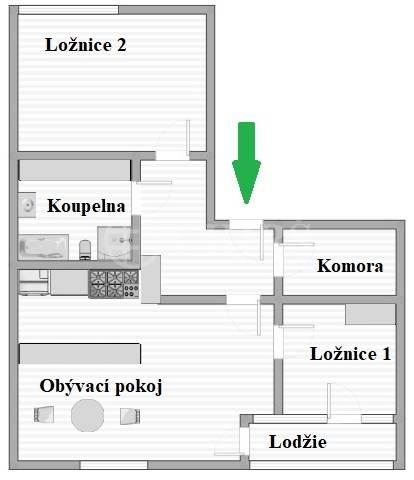 Pronájem bytu 3+kk s lodžií, OV, 95m2, ul. Za Zámečkem 746/5a, Praha 5 - Jinonice