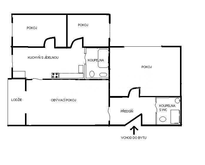 Prodej bytu 4+1/L, OV, 95m2, ul. Lamačova 915/37, Praha 5 – Barrandov