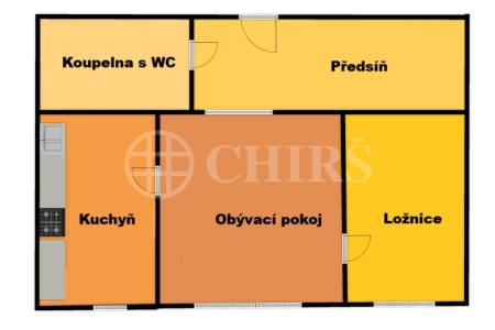 Prodej bytu 2+1, OV, 45 m2, ul. Pražského 604/22, Praha 5 - Barrandov