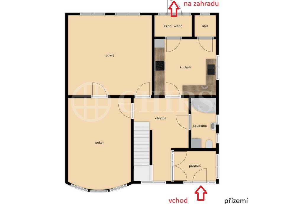 Pronájem RD 5+1 se zahradou, OV, ul. Na Ořechovce 201/20, Praha 6 - Střešovice