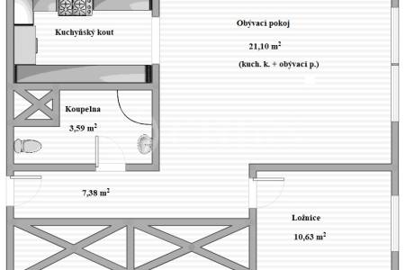 Prodej bytu 2+kk, OV, 43m2, ul. Bochovská 565/5, Praha 5 - Jinonice