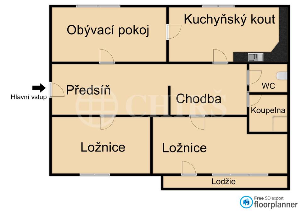 Prodej bytu 3+1, OV, 62m2, ul. Pražského 610/25, Praha - 5 Hlubočepy