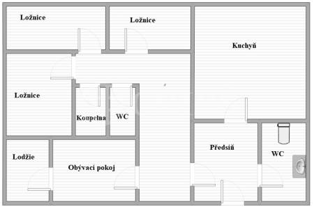 Prodej bytu 4+1 s lodžií, OV, 89m2, ul. Renoirova 622/5, Praha 5 - Hlubočepy