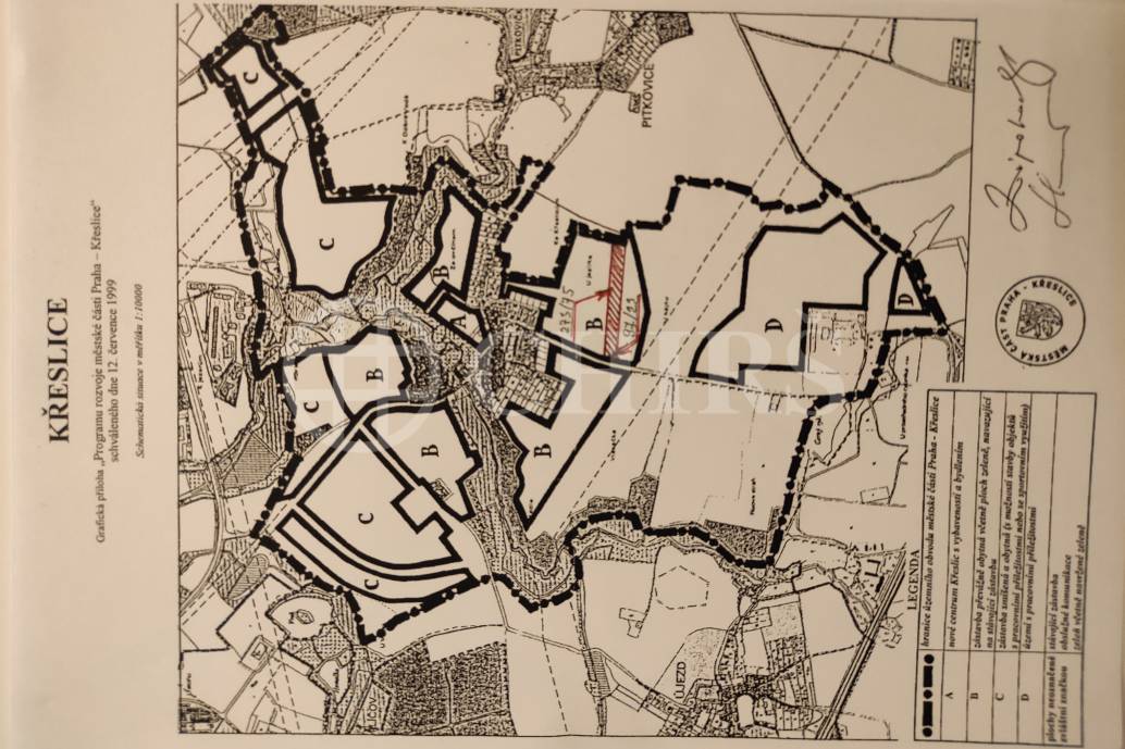 Prodej pozemku o ploše 413 m2, ul. K Čestlicům, Křeslice Praha10.