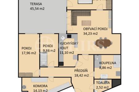 Prodej bytu 4+kk s terasou a uzamykatelnými garážemi, OV, 180m2, ul. Klausova 2559/11, Praha 5 - Stodůlky