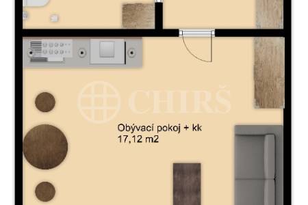 Prodej bytu 1+kk, OV, 25m2, ul. Tyršova 1832/7, Praha 2 - Nové Město