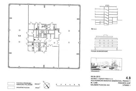 Pronájem komerčního objektu, 800m2, ul. Babákova 2150/2, Praha 11 - Chodov