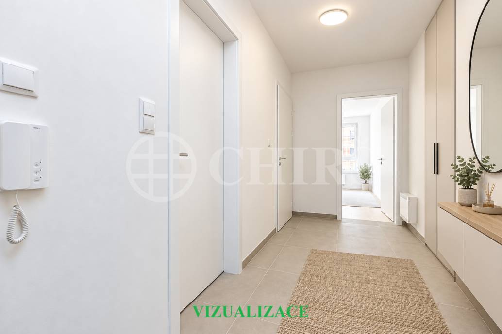 Prodej bytu 2+kk s balkonem, sklepem a garážovým stáním, DV, 47 m2, ul. Honzíkova, Praha 10 - Štěrboholy