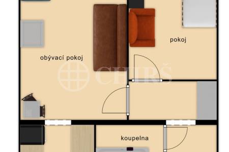 Prodej bytu 2+kk se sklepem, OV, 46m2, ul. Ciolkovského 856/4, Praha 6 - Ruzyně