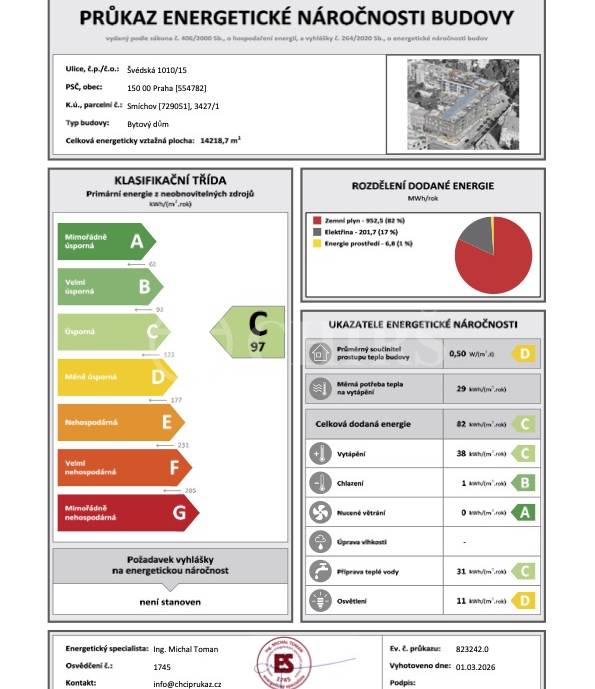 Pronájem bytu 4+kk s lodžií, OV, 152m2, ul. Švédská 1010/15, Praha 5 - Smíchov