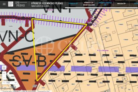 Prodej stavebního pozemku, ÚP - Komerční, 1980m2, Praha 5 - Slivenec