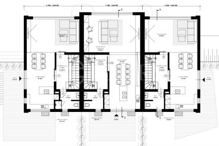 Prodej stavebního pozemku se studií pro výstavbu 3 řadových domů, U Dráhy, Praha 6 - Střešovice