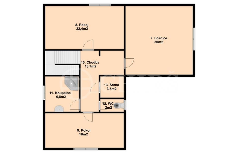 Prodej rodinného domu 5+kk, 226m2, ul. Hálkova 68, Poděbrady