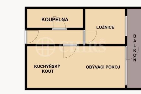 Prodej bytu 2+kk s balkonem, OV, 47m2, ul. Kováříkova 1145/15, Hlubočepy