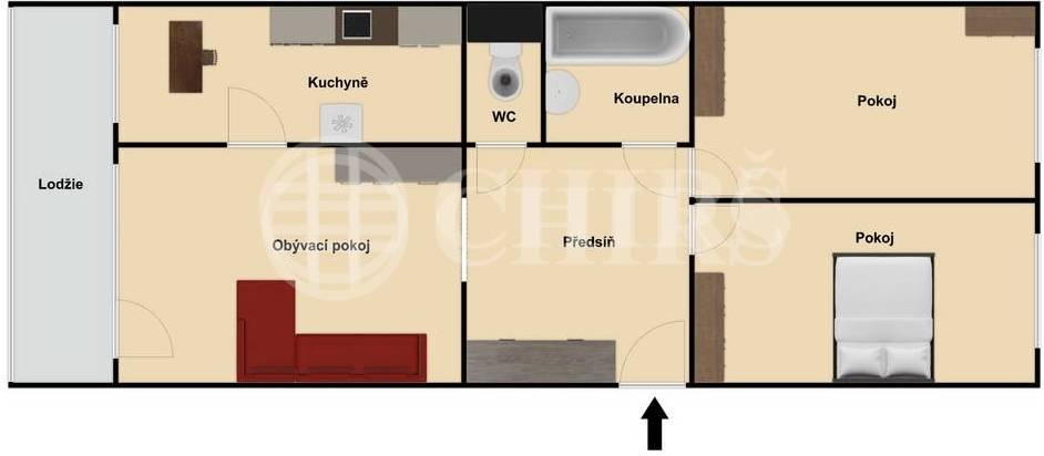Pronájem bytu 3+1 s lodžií, DV, 84m2, ul. U Jezera 2041/14, Praha 5 - Stodůlky
