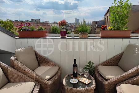 Pronájem mezonetového bytu 3+kk, 116 m², OV, Vršovická 808/30, Praha 10 – Vršovice.