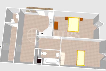 Pronájem bytu 3+kk s balkonem a garážovým stáním, OV, 64 m2, ul. Lindleyova 2686/1, Praha 6 - Dejvice