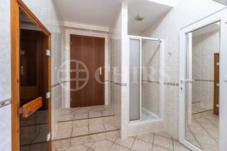Pronájem rodinného domu 9+1 se zahradou, bazénem a garáží, OV, 390 m2, ul. Ke Školce, Průhonice, Praha-západ