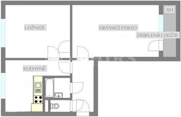 Prodej bytu 2+1/L, 57 m2, DV, ul. Na Okraji 48, Praha 6, Hvězda