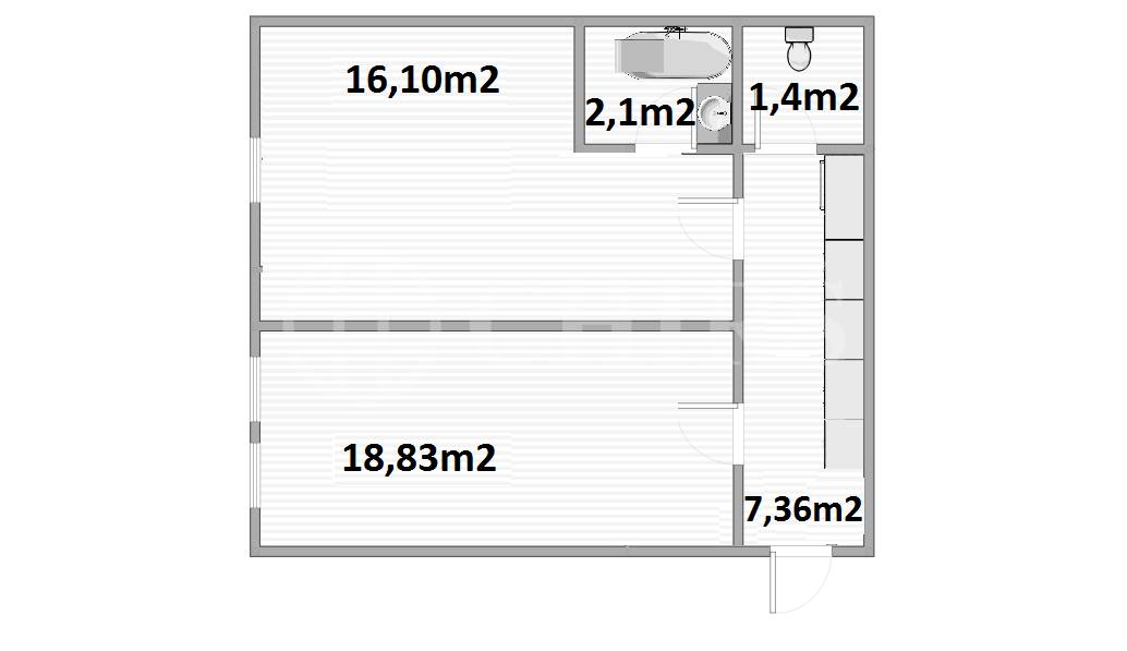 Prodej bytu 2+kk, OV, 50m2,ul. Sudoměřská 1092/30, Praha 3 - Žižkov 