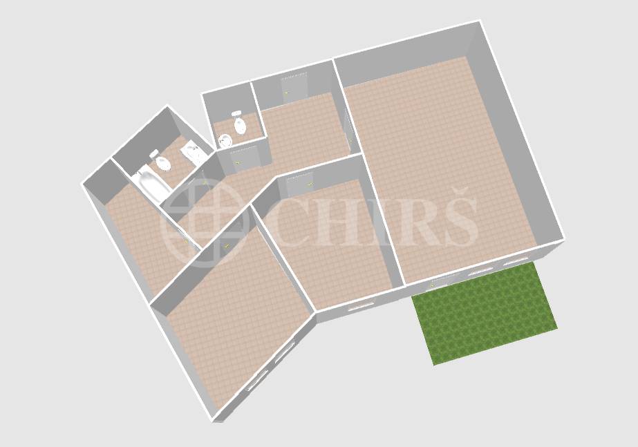 Pronájem bytu 3+kk s předzahrádkou, OV, 98 m2, ul. U Matěje 24/5 - Hendlův Dvůr, Praha 6 – Dejvice