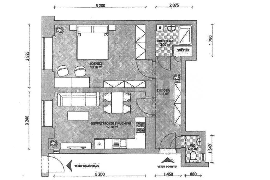 Prodej bytu 1+1, OV, 47 m2, ul. Na Dionysce 1755/8, Praha 6 - Dejvice