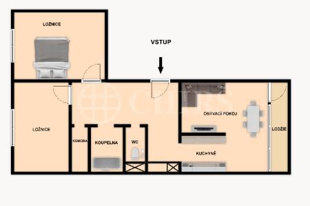 Prodej bytu 3+kk s lodžií, OV, 70m2, ul. V hůrkách 2142/7, Praha 5 - Hůrka