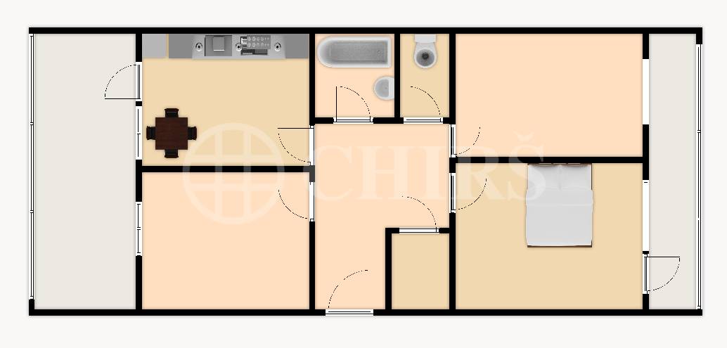 Prodej bytu 3+1 s lodžií a terasou, DV, 72m2, ul. V Remízku 1031/17, Praha 5 - Hlubočepy