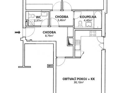 Pronájem bytu 3+kk s balkonem, garážovým stáním, zahrádkou, OV, 75m2, ul. Paťanka 2611/5, Praha 6 - Bubeneč