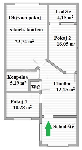 Pronájem bytu 3+kk s lodžií a garážovým stáním, OV, 75m2, ul. Chalabalova 1270/10, Praha 5 - Stodůlky