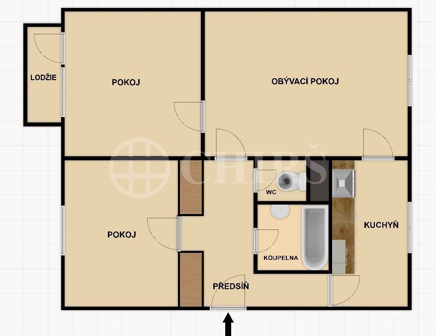 Prodej bytu 3+1 s lodžií, OV, 70m2, ul. Lohniského 846/21, Praha 5 - Hlubočepy