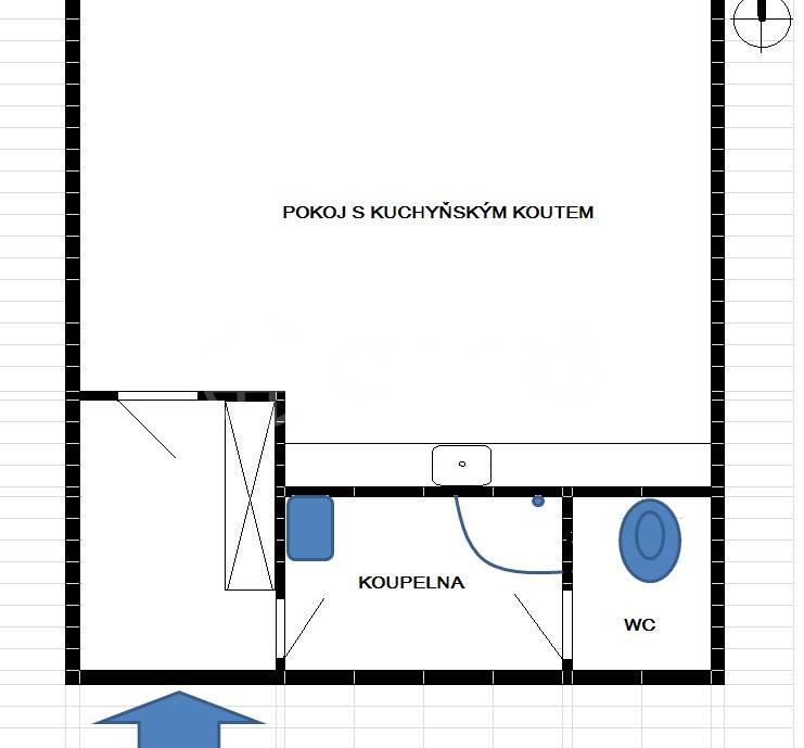 Pronájem jednotky 1+kk, OV, 32m2, ul. Tlumačovská 2766/26a, Praha 5 – Stodůlky