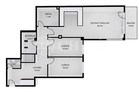 Prodej bytu 3+kk s balkonem, sklepem a garážovým stáním, OV, 102m2, ul. Voskovcova 1130/26, Praha 5 - Barrandov