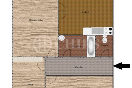 Pronájem bytu 3+1 s lodžií, OV, 70 m2, ul. Tobrucká 710/19, Praha 6 – Vokovice